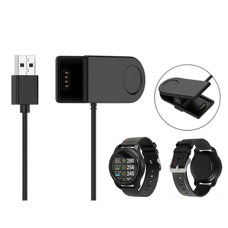 Smartwatch Clip Oplaadkabel Snoer USB Dock Adapters Draad Netsnoer Lijn voor W12 Polshorloge