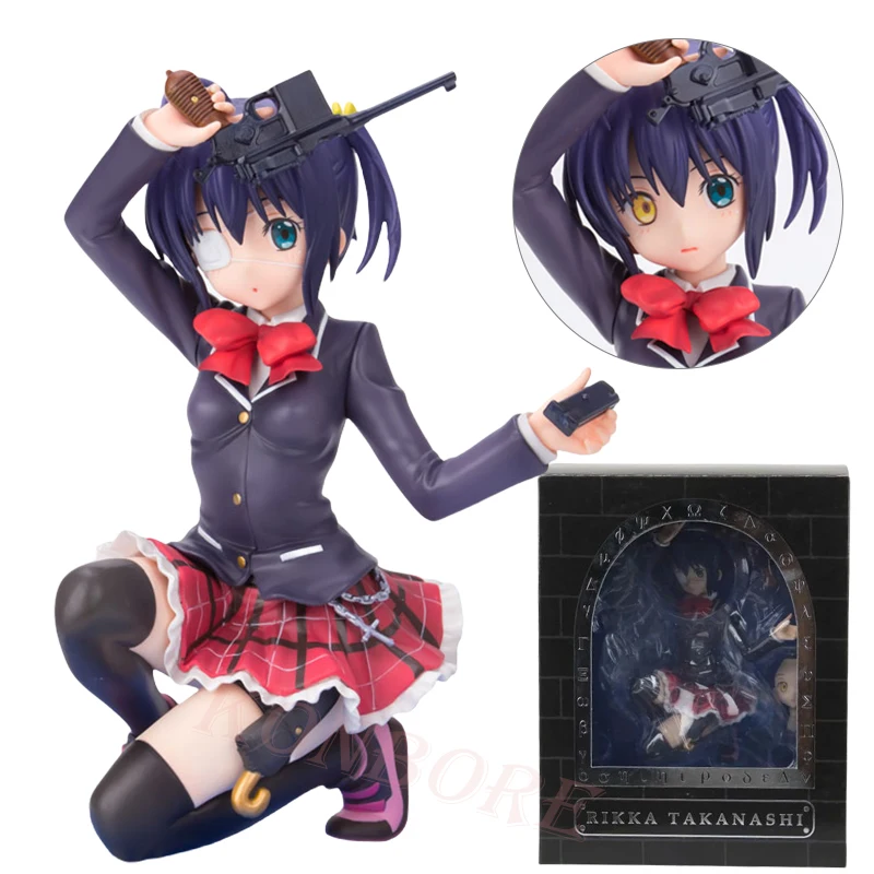 15cm Takanashi Rikka Anime Figure Chuunibyou Demo Koi Ga Shitai! The Eil Eye Kneeling Rikka Takanashi Action Figure Model Toys