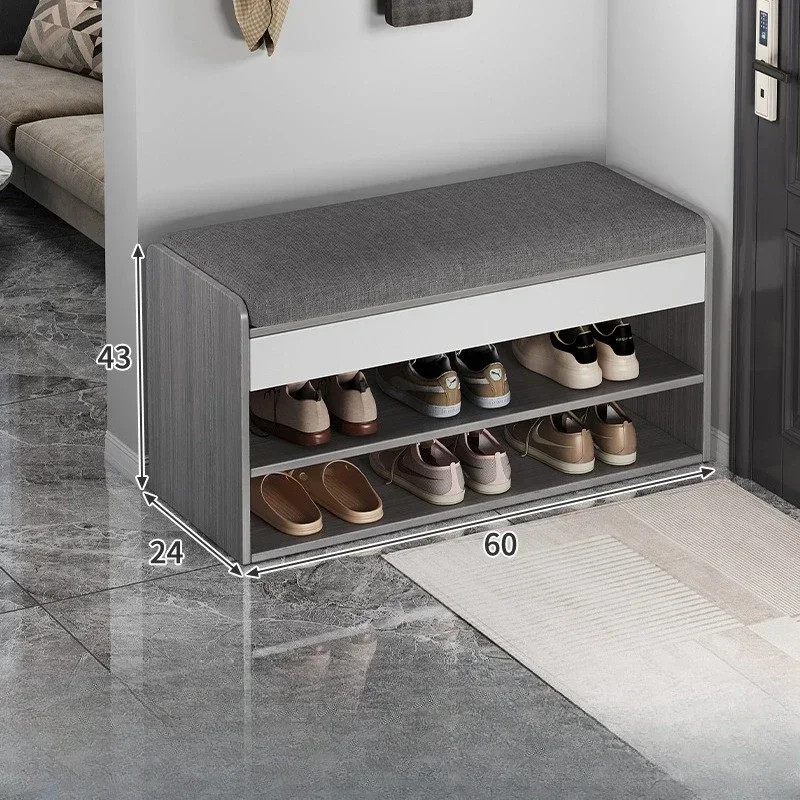 The shoe stool sat at home, the soft bag shoe stool is long, the shoe stool is dustproof, and the small shoe cabinet is stored.