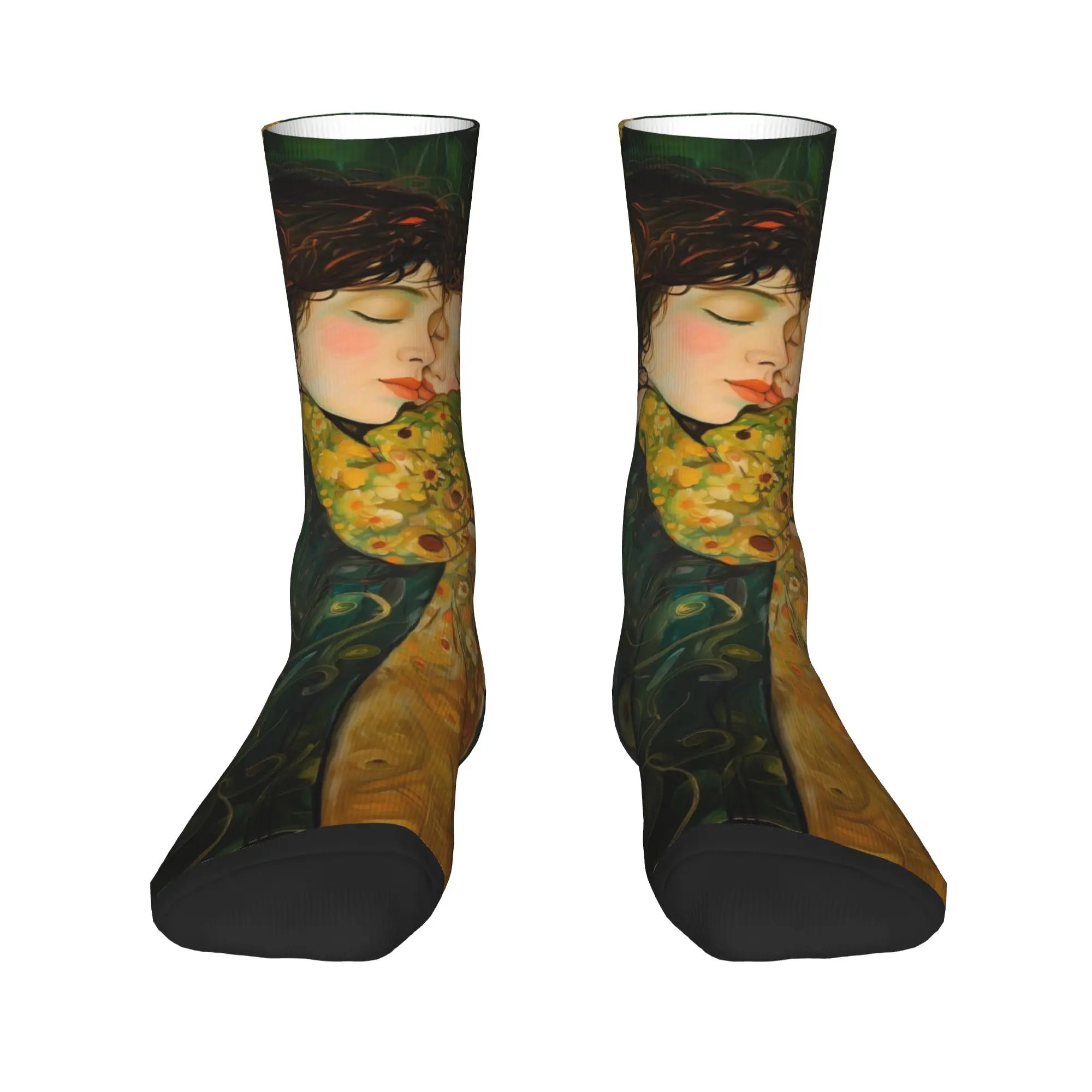 Adults Men Socks klimt child Retro  Stockings Anti Bacterial Quality Socks Autumn Harajuku Graphic Running Sports Socks
