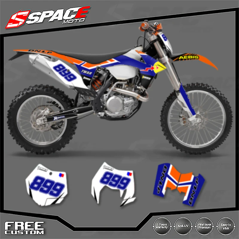 الفضاء مخصص دراجة نارية الرسومات خلفية مائي ل KTM 2012 2013 EXC 2011 2012 SX SXF 125 250 300 450 الشارات ملصقات أطقم 02