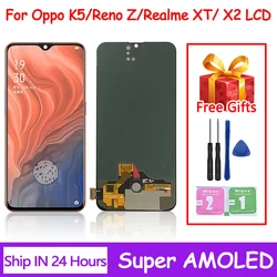 K5 Display Screen For Oppo Reno Z PCDM10 LCD Display Screen Touch Panel Digitizer For Realme X2 XT RMX1992 RMX1921 LCD