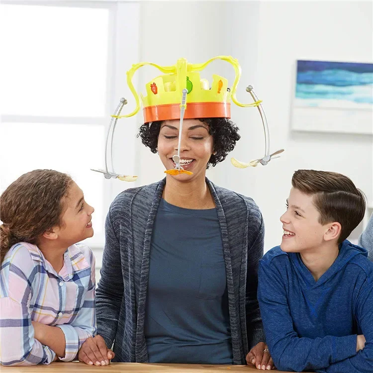 Rotating Crown Hat Chow Crown Game Toys Novelty Toys For Children Spinning Crown Snacks Food Party Play With Friends Funny Gifts