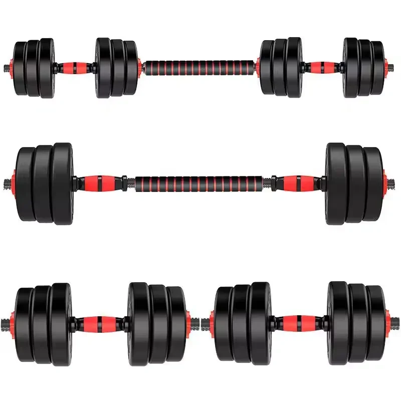 Hot Selling Portable Gym Muscle Weight Cement Dumbbells Barbells Set 10 15 20 30 40 50 Kg Rubber Coated Cement Dumbbell Set