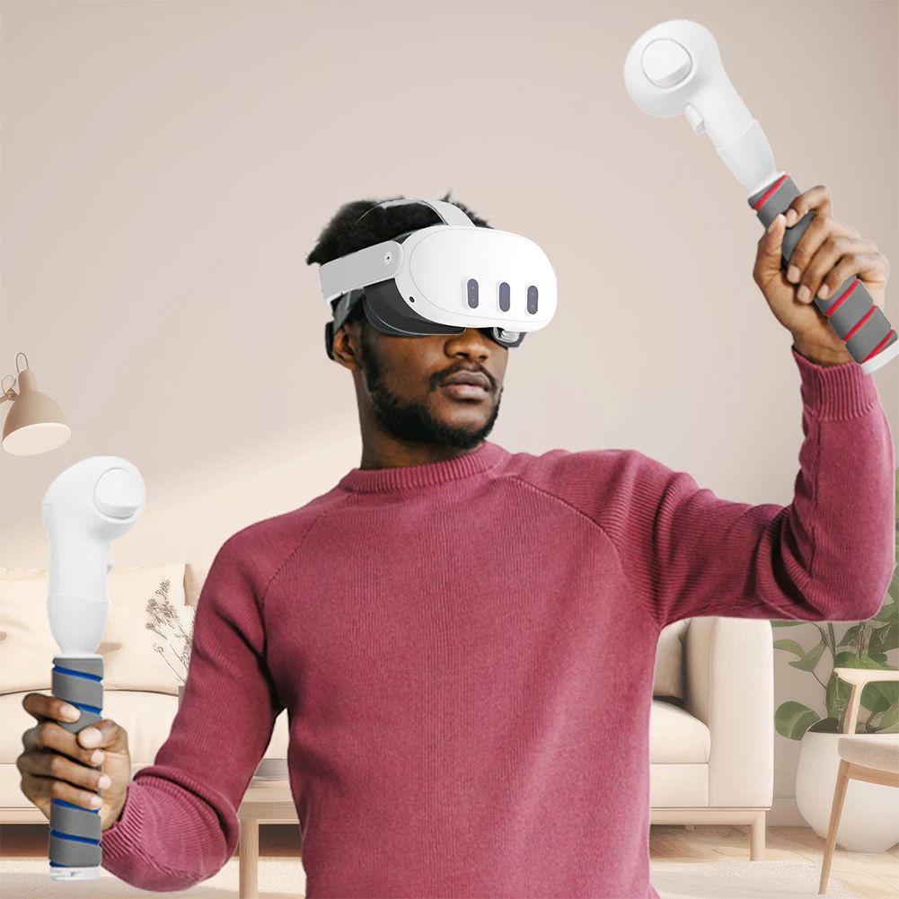 VR Game Handle Accessories Dual Handles Extension Grips VR Handle Extender Extension Grips for Meta Quest 3S/Quest 3 Controller