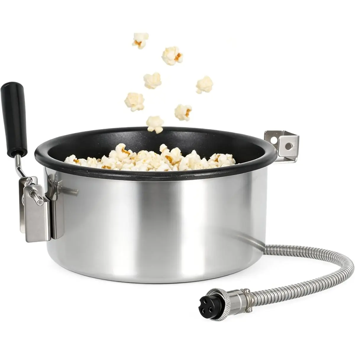 【SPECIAL OFFER】Hot Air Popcorn Machine Accessories, Popcorn Pot with Non-Stick 25 mm 3-Hole Connection, Anti Burning Attachment