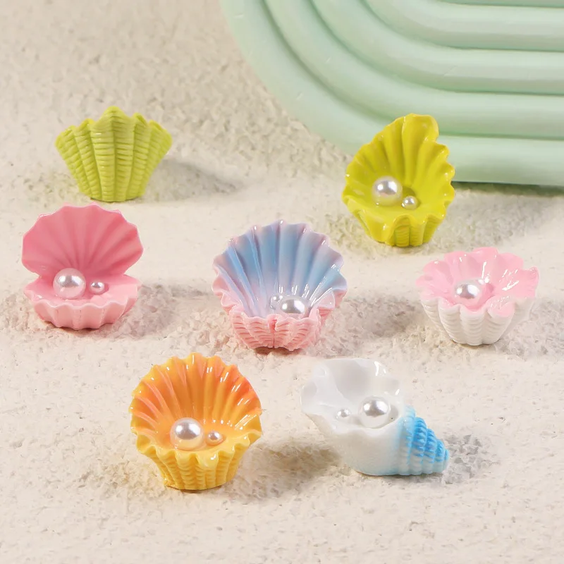 

100pcs Kawaii Miniature Ocean Pearl Colorful Shell Home Fairy Garden Landscape Decoration DIY for Scrapbook Craft Wholesale