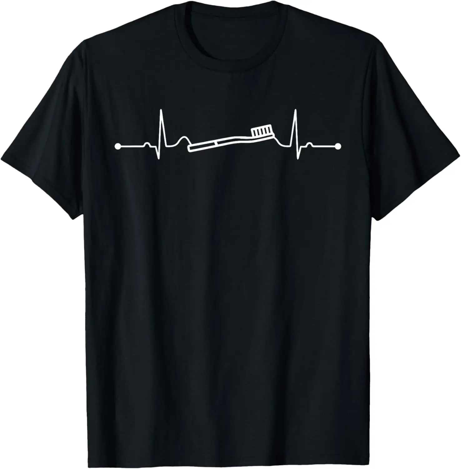 Tooth Health Dentist Dental Assistant Toothbrush Heartbeat T-Shirt