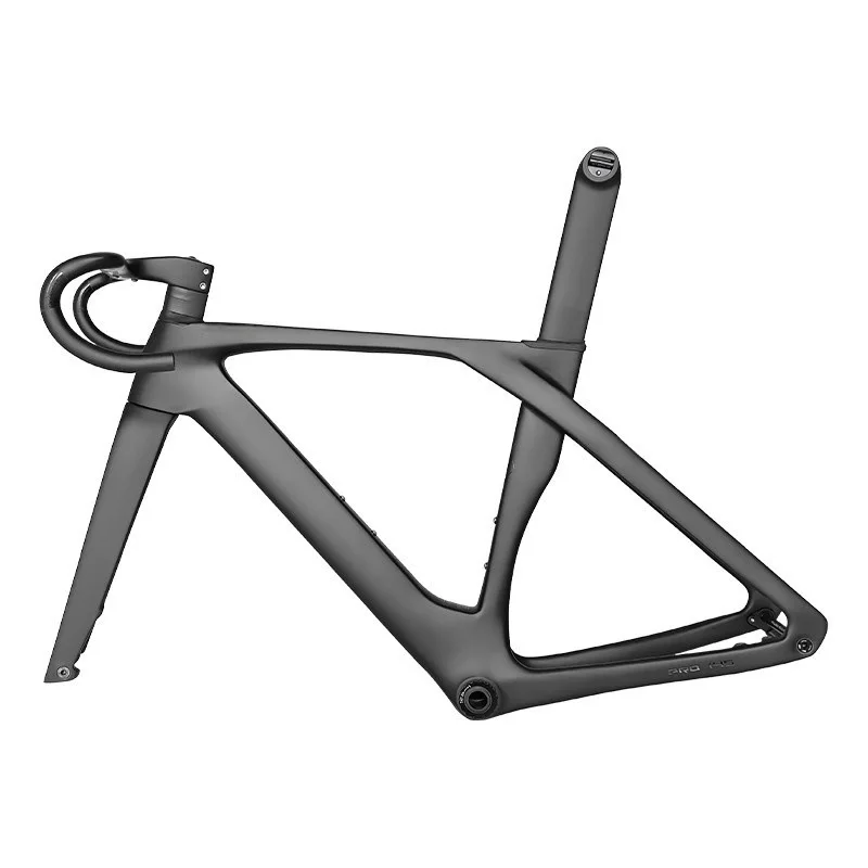 700C Carbon Fiber Integrated Bend Handle Disc Brake Frame Set T47 Thread Full Carbon Fiber