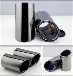 1Pair Stainless Steel Car Exhaust Pipe Muffler Cover For Ford KUGA 2013-2019 Tail Throat Exterior Refit Car-Styling Accessories