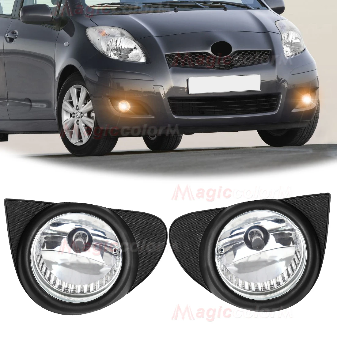 

DLAA For Toyota Echo Vela 2002 2003 2004 2005 Car Fog Lamps Halogen Front Bumper Daylights DRL Daytime Running Light Covers Wire