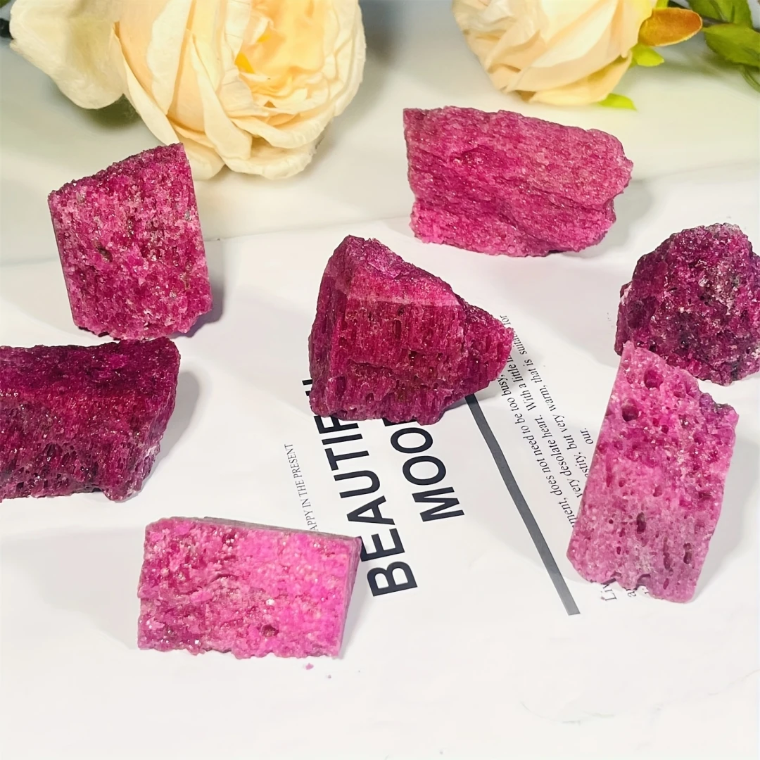 40g/120g/240g Natural Red Corundum Raw Stone, Irregular mineral specimen, Diffuser stone, Fish Tank Bonsai Home Decoration Gift