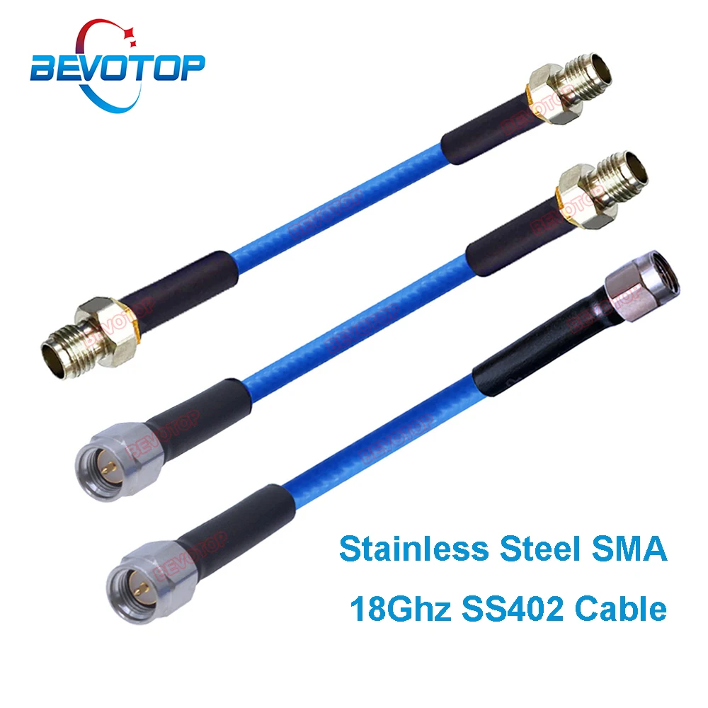 1PCS 18GHZ SMA SS402 Cable SMA Male / Female High Quality High Frequency Low Loss SS-402 Test Cable RF Coaxial Pigtail Jumper