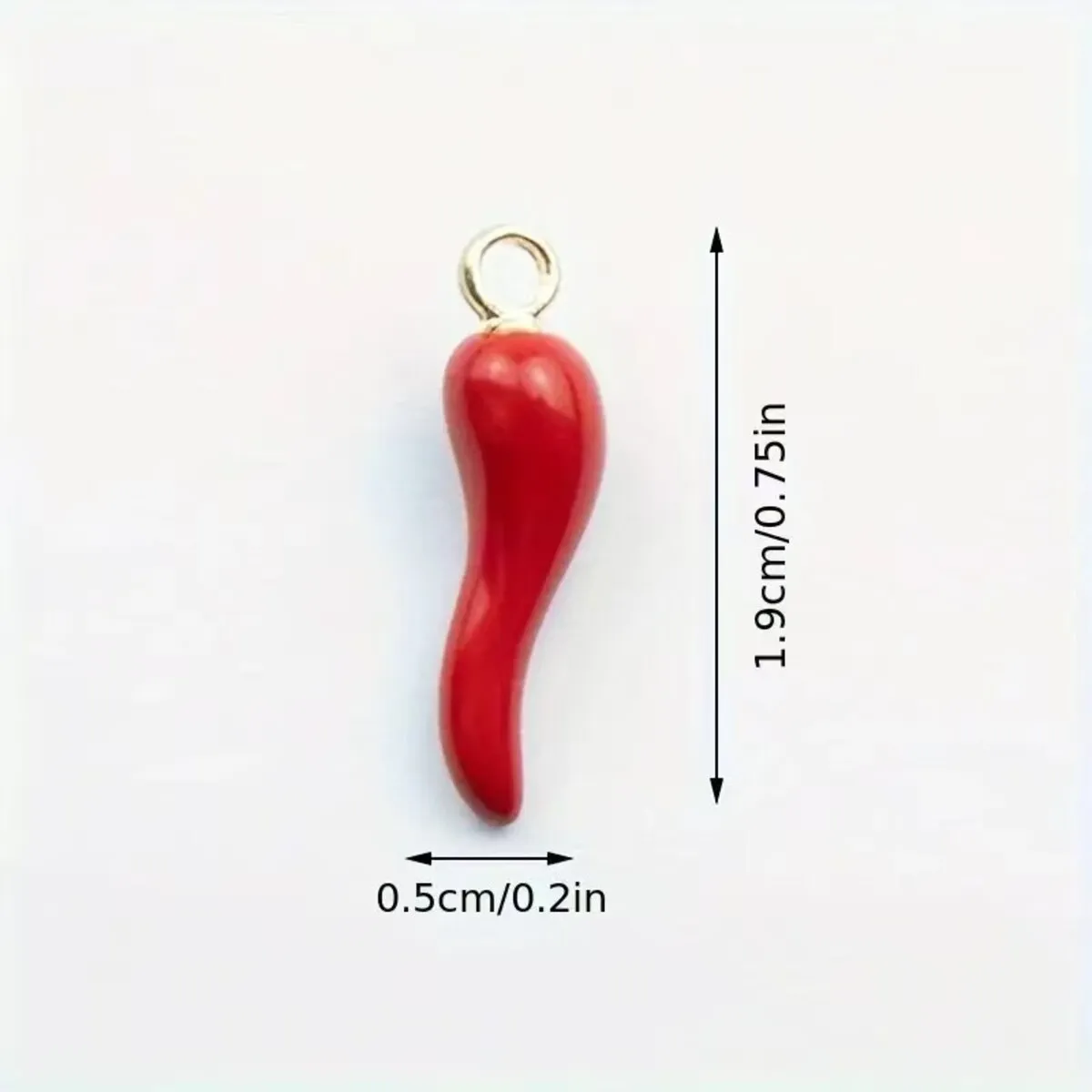 10 قطع الأحمر الفلفل الحار المينا سحر سبائك معدنية الذهب الفلفل المعلقات DIY بها بنفسك صنع المجوهرات القرط سوار قلادة #3