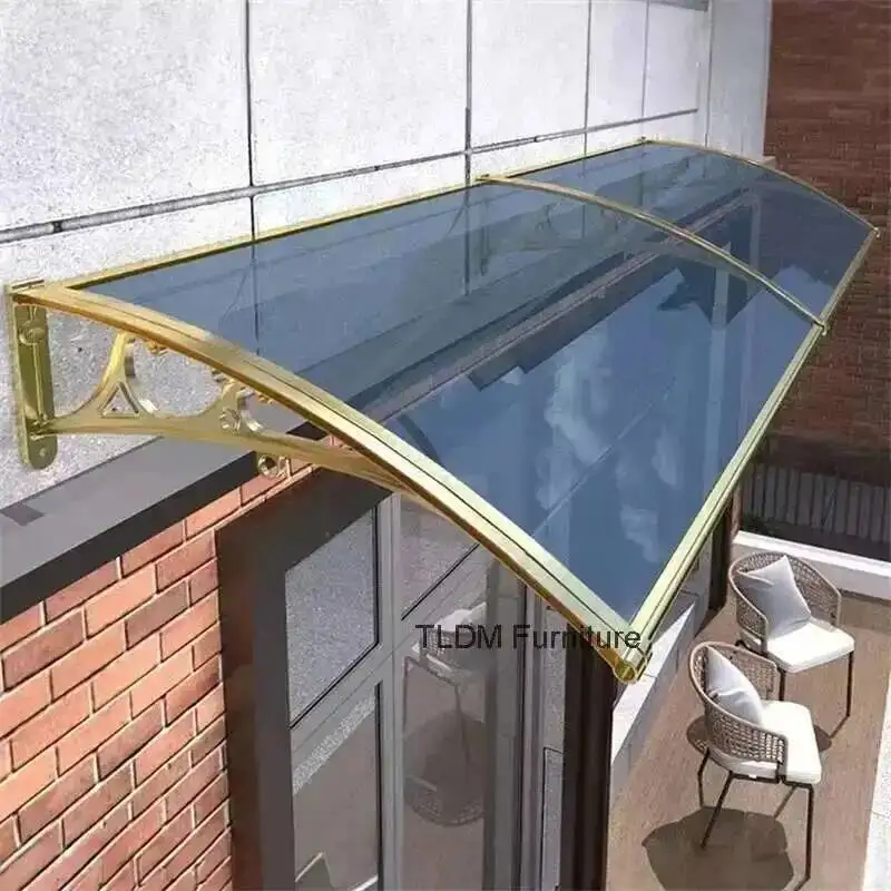 Balcony Home Window Eaves Aluminum Alloy Bracket Awning Endurance Board Sunshade Door Air Conditioning Silent Sunshade Rain Shed