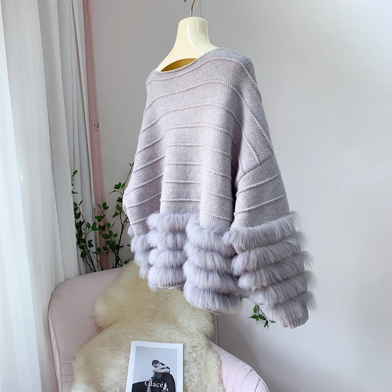 Fur CoatSpring New Fox Fur Grass Loose Sweater Slimming Knitwear