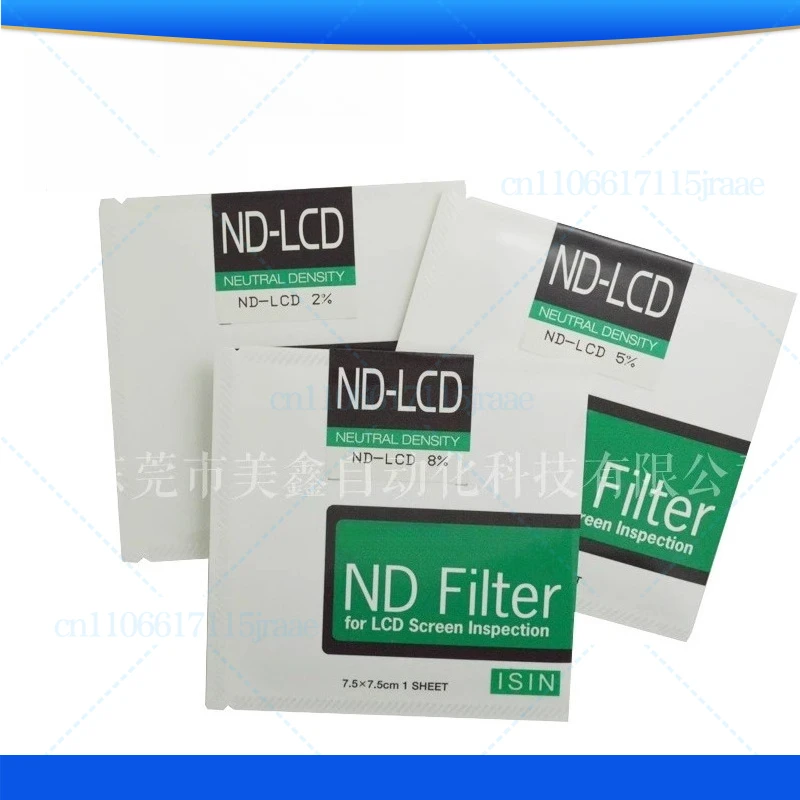 

Для японского фильтра Fuji ND-LCD1% 3, 6, 10% пропускания 2, 5, 8% оттенок