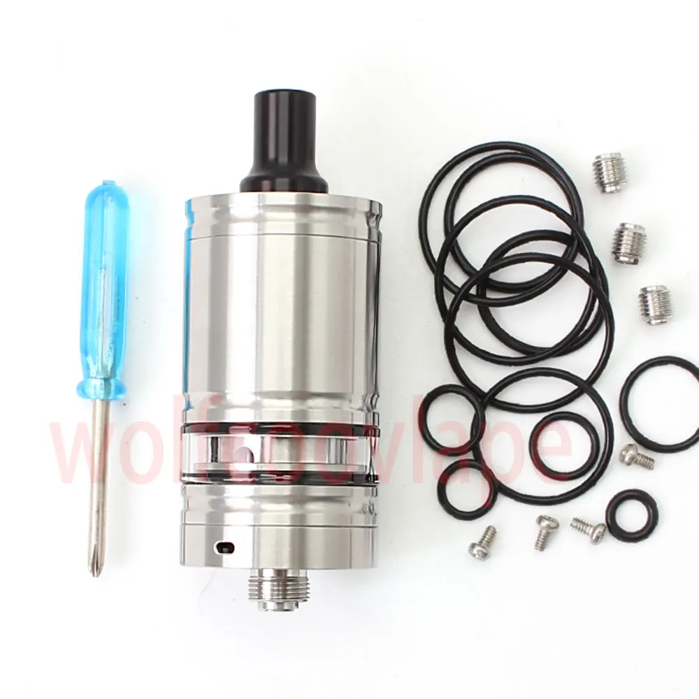 

Wolfcoolvape Atomizer Lindy RTA Tank 5ml 22MM RTA Vape 316SS Atomizer air pin 0.8/1/1.2/1.5mm