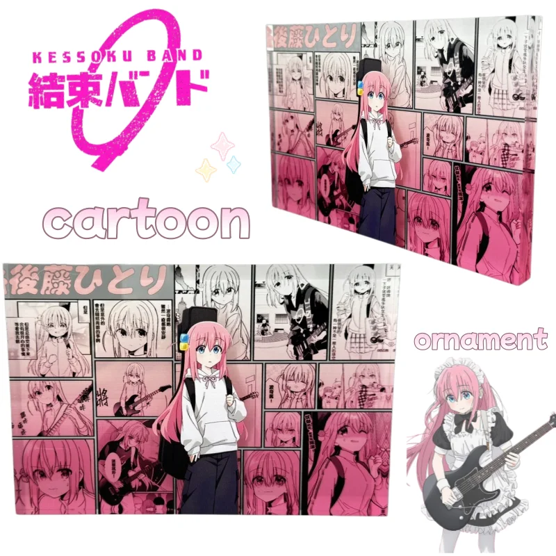 Letrero Decorativo 'Lonely Rock Standing' con Diseño Atractivo y Portátil de Gotou Hitori y Yamada Ryou, Adorno para Sala de Estar, Dormitorio o Escritorio