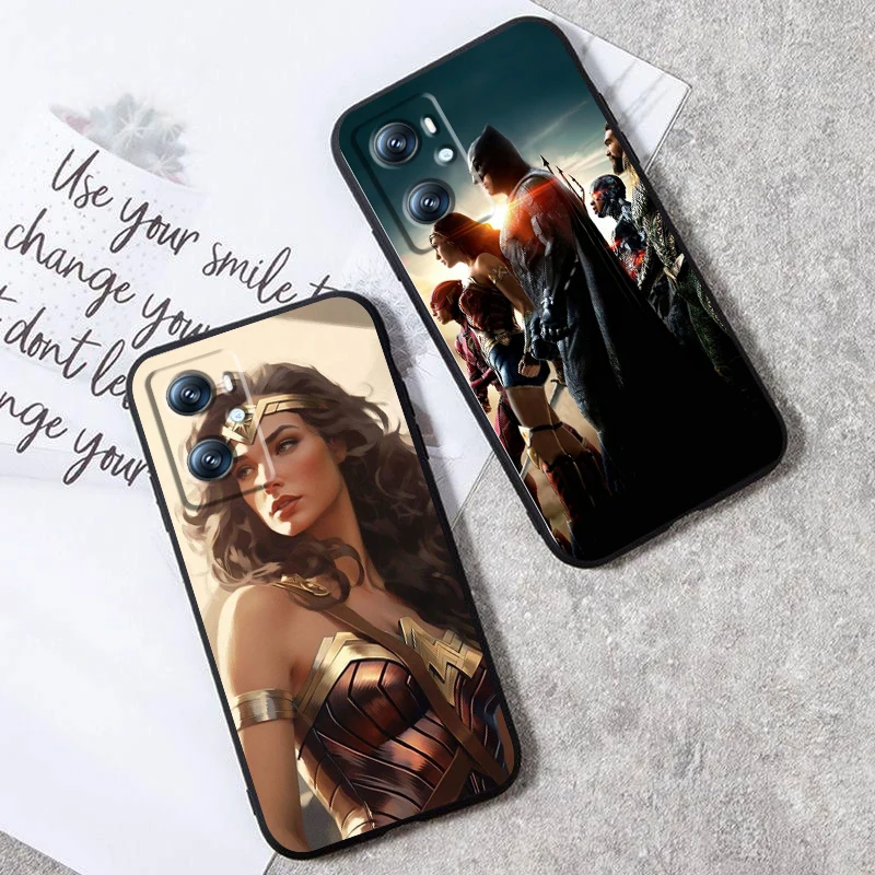 W-Wonders Womans Superhero For OPPO Find X6 X5 X3 A54S A5 A94 A16 A53S A57 A74 A72 A98 A78 A96 A9 5G Black Back Phone Case