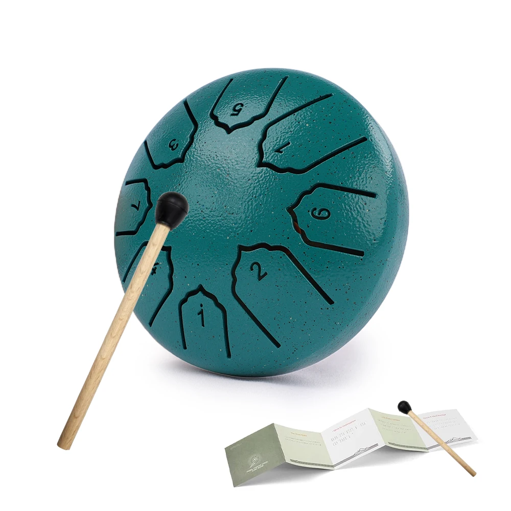 Mini-Zungentrommel aus Stahl, 10,2 cm, 8 Noten, Regentrommel für draußen, Zungentrommel aus Stahl, Regenglockenspiel, Musikinstrumente für Erwachsene und Kinder – Detail 10