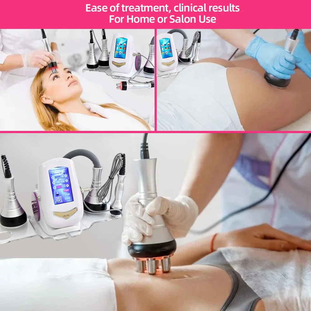 4 in 1 40Khz Lipo Ultrasonic Cavitation Multipolar Frequency Body Slimming Machine Skin Lifting Tighten Anti-wrink Weight Loss