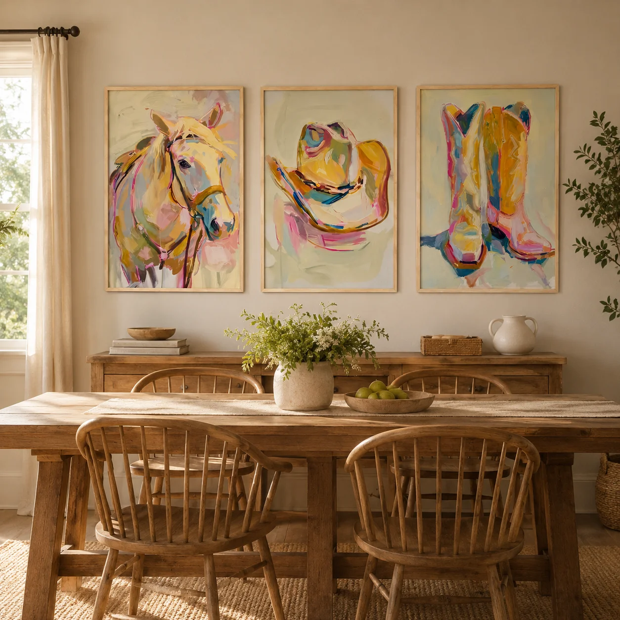 Abstract Horse PaintingCanvas Wall Print， High‑Grade Home Decoration Artwork for Bedroom, Living Room, Office & Interior Space