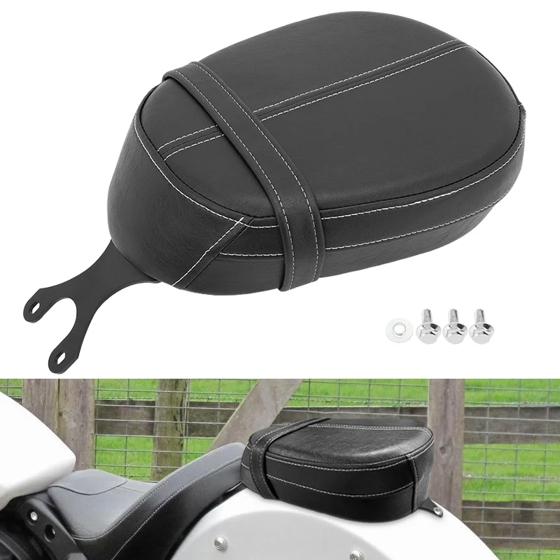 

Motorcycle Rear Passenger Pillion Cushion Pad Leather Seat Cushions For Indian Scout 2015-2023 Sixty 2016-2023 Accessories