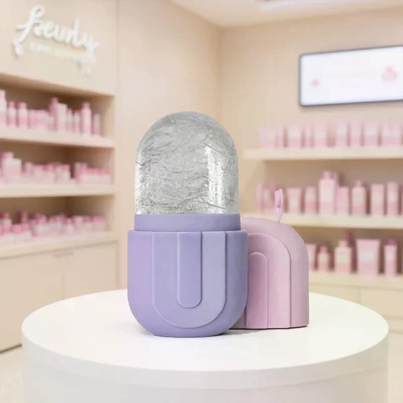 Gezichtskoud kompres ijsroller voor gezicht en ogen Schoonheidsmassage Siliconen ijsvorm Koeling en verstevigend gezichtsverzorgingshulpmiddel