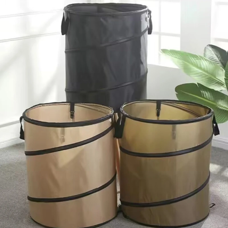 

90L Outdoor Portable Foldable Trash Can Camping Picnic Garbage Bin Waste Storage Basket Yard Garden Garbage Bag Leaf Bag