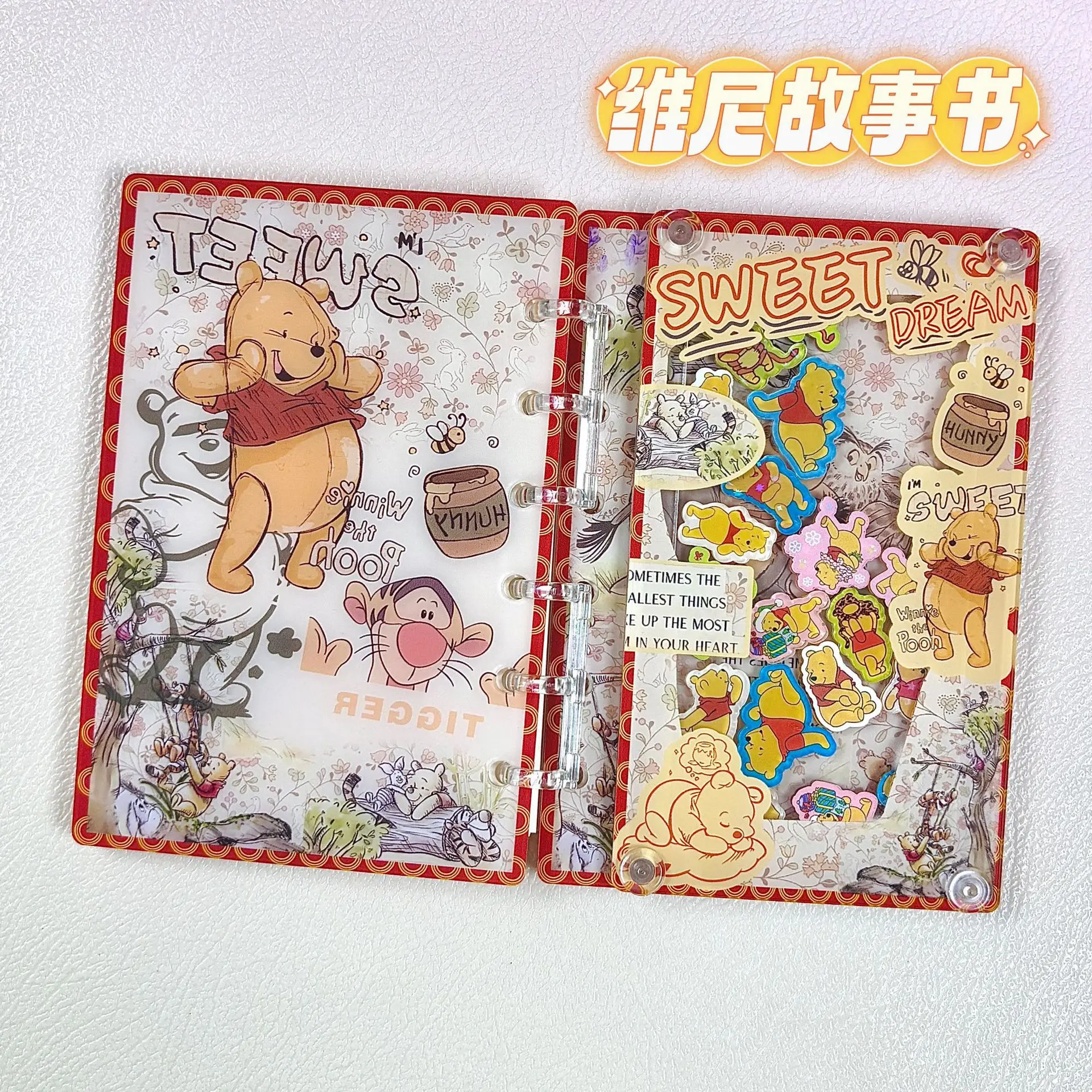 アニメ A7 シェイクアクリルノートブック ハローキティ プリンセス DIY スラムダンク アクリルノート 女の子に人気の絶妙なルーズリーフブックギフト