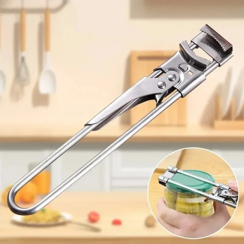 Heavy Duty Stainless Steel Adjustable Multi Function Labor Saving Bottle Jar Can Opener Easy Grip Kitchen Tool Accessories