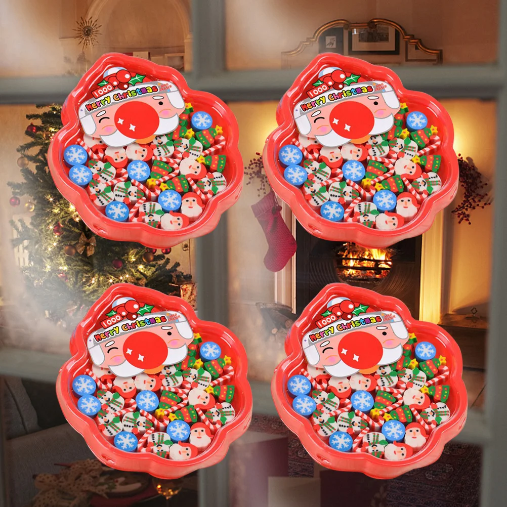 محايات سانتا عيد الميلاد شكل جميل ألوان زاهية اللوازم المدرسية هدايا الحفلات للطلاب البالغين