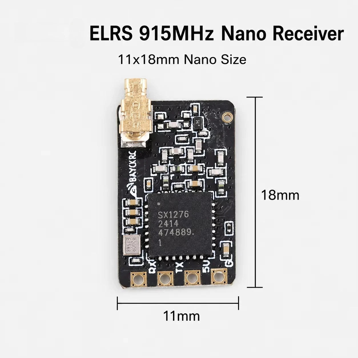 ExpressLRS ELRS 915MHz Nano Receiver 0.6g 11x18mm CRSF RX T Antenna WiFi Update for RC Plane FPV Drone ES900RX Alternative