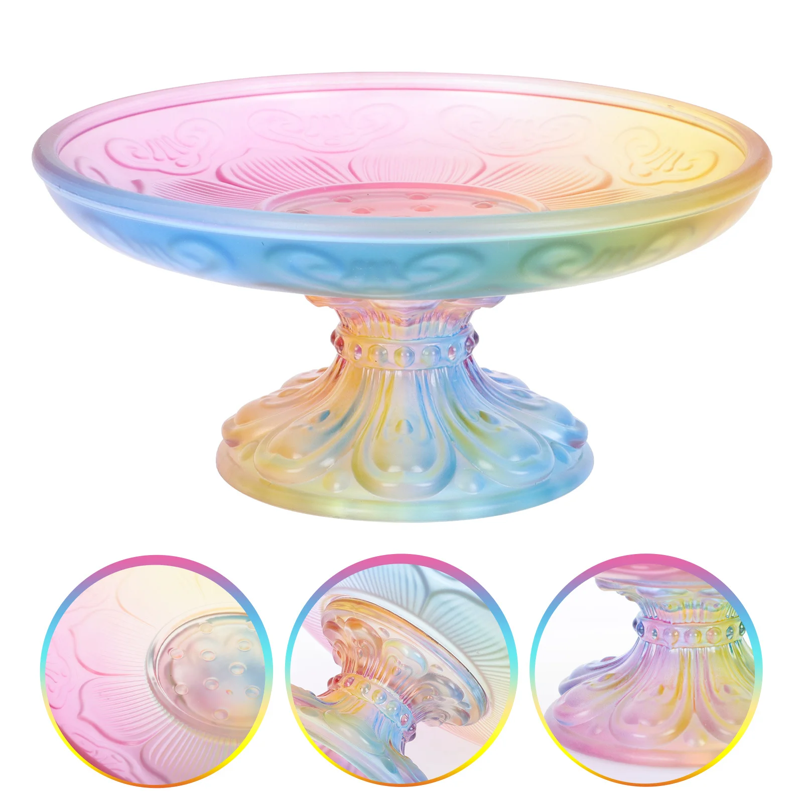 

Lotus Fruit Plate Vintage Buddhist Style Stable Structure for Temple Worship Offering Tribute Fruit Holder Buddhist Plate