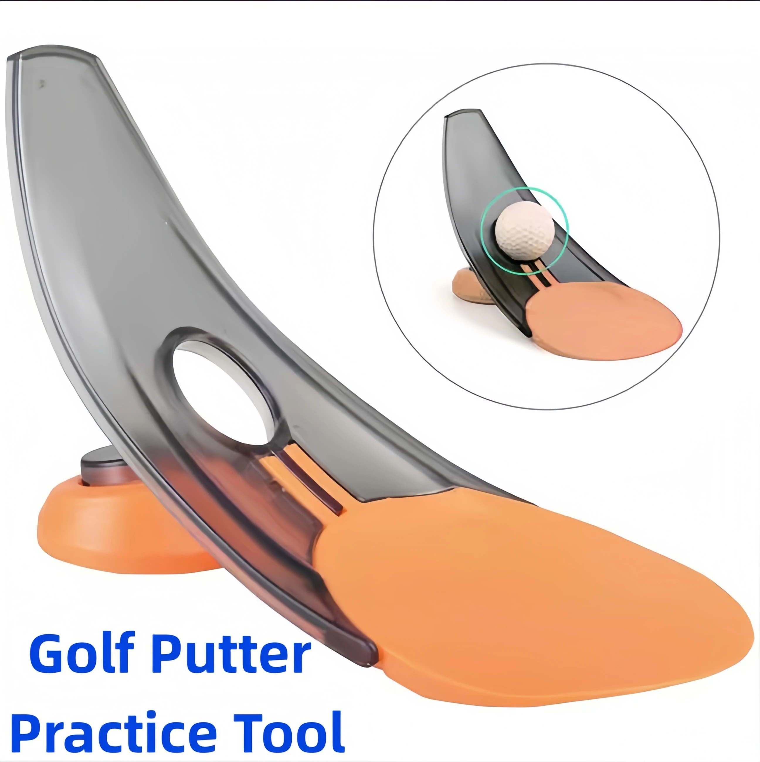 

Golf Putter Practice Tool Alignment Stick Holder Foldable Design Triple Aim Points Spiked Base For Stability Indoors Outdoors