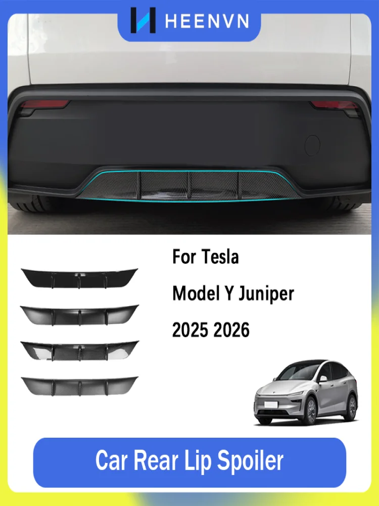 Heenvn Für Tesla Model Y Juniper 2025-2026 Hecklippen-Spoiler-Schutz Stoßstangen-Diffusor Sport-Karosserie-Kit Außenzubehör