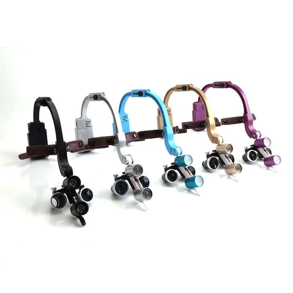 High Quality 2.5X 3.5X Dental Loupes Head-mounted Magnifying Glass Oral Headlight Dentist Surgery Medical Glass