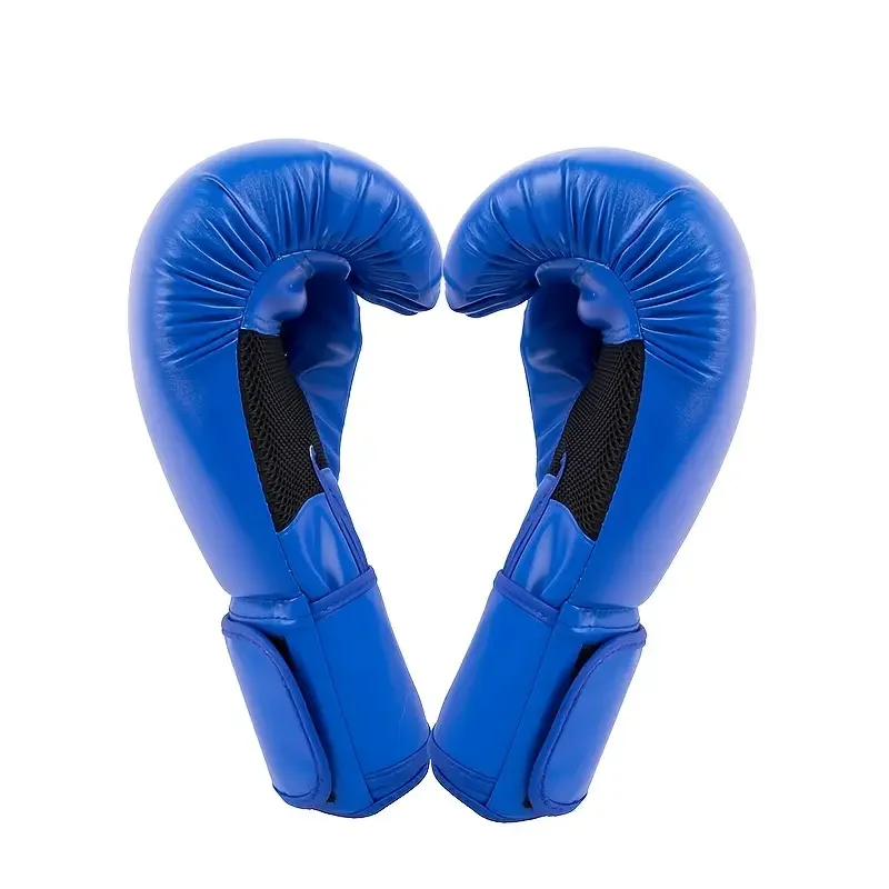 Blue Boxing Gloves, Polyurethane Foam Sponge Boxing Gloves,10oz Boxing MMA Sanda Taekwondo, Training Gloves, Mitts Muay Thai, Sp