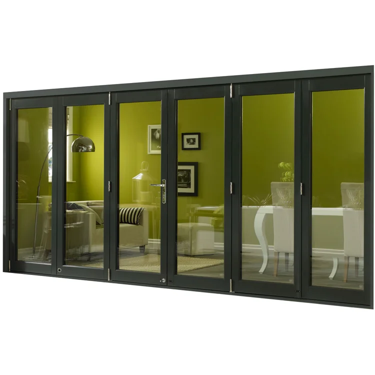 Folding Door Aluminum Glass Factory Hot Sale Toughened For Restaurant With Price Discount