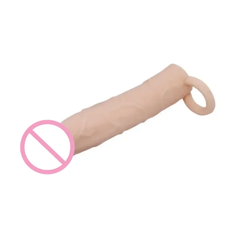 Realistic Condoms For Men Reusable Enlargement Condom Male Cock Sex Toys Delay Penis Sleeve For Male Extender Dildo Enhancer