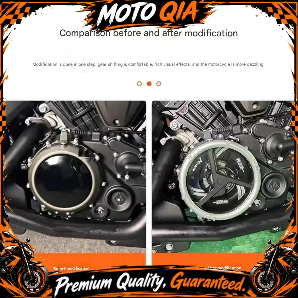 For Benda DARK FLAG 500 modified transparent clutch cover water pump cover transparent air filter engine side cover accessories