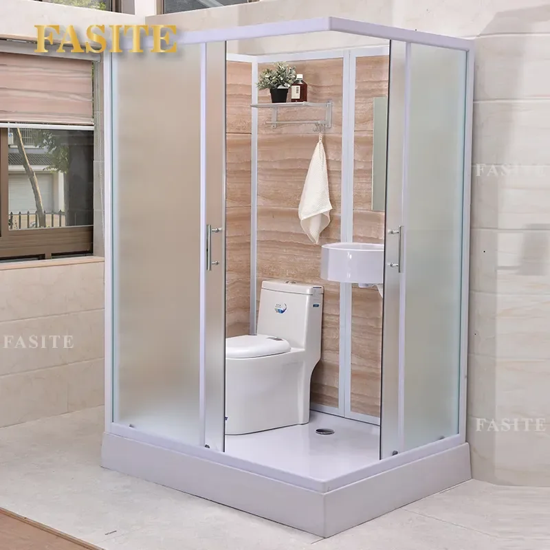 For Integral Shower Room with Toilet and Washbasin All in One Bathroom Unit Compact Design Space Saving Easy Installation