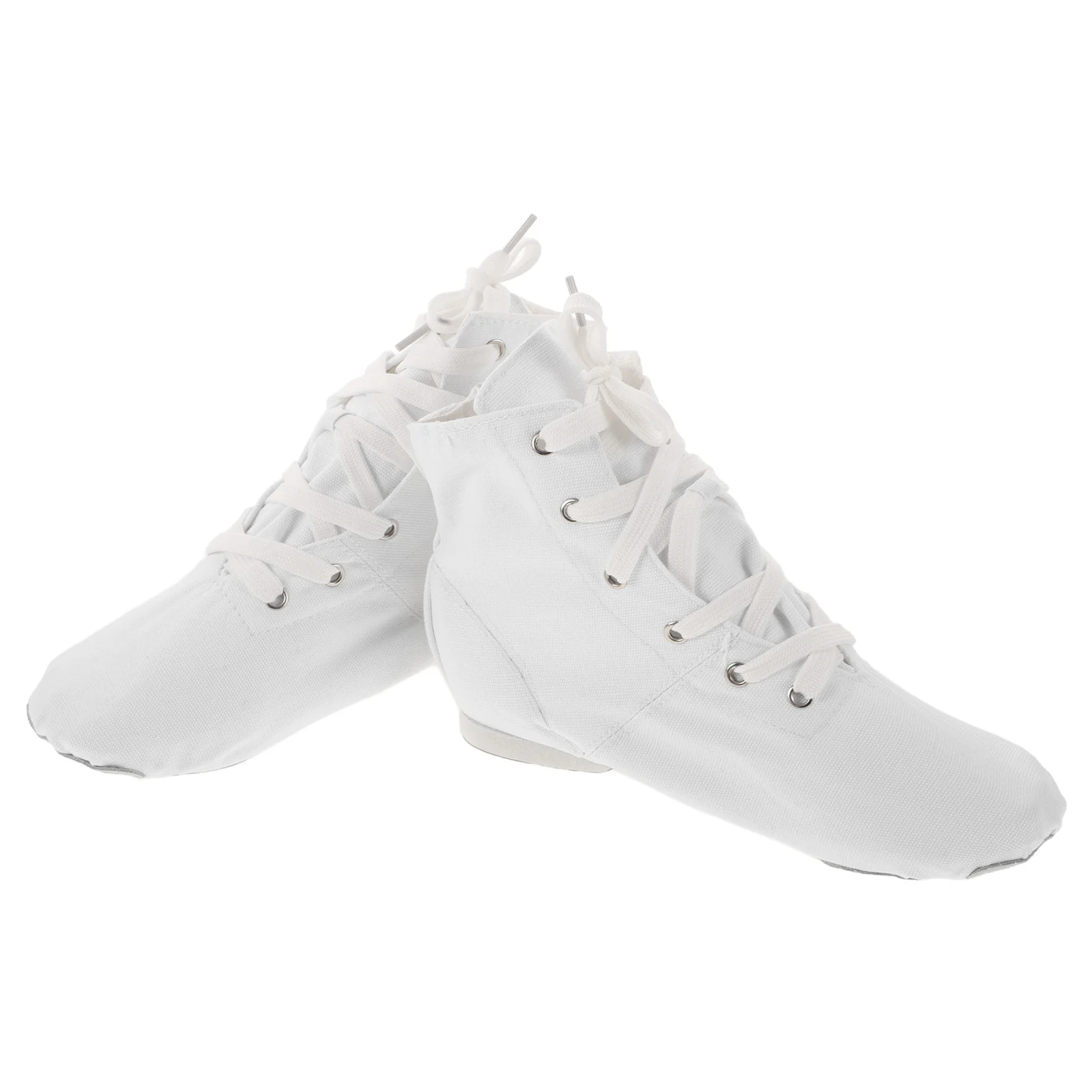 

High Top Canvas Dance Shoes White Kids Sneakers Girls Boys Children Yoga Ballet Toddler Practice Sports Trainers