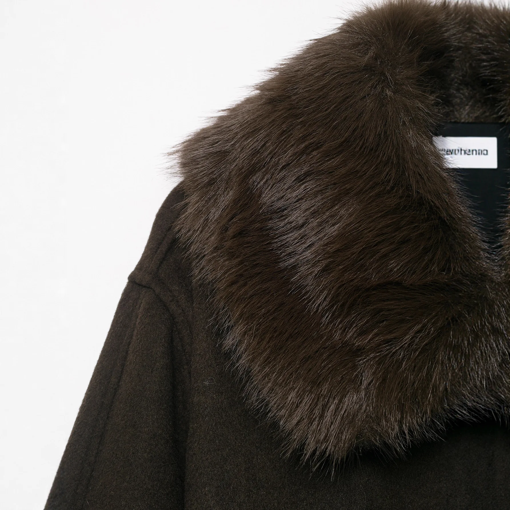 Winter New Women's Clothing Blended Artificial Fur Effect Neckline Coat Coat