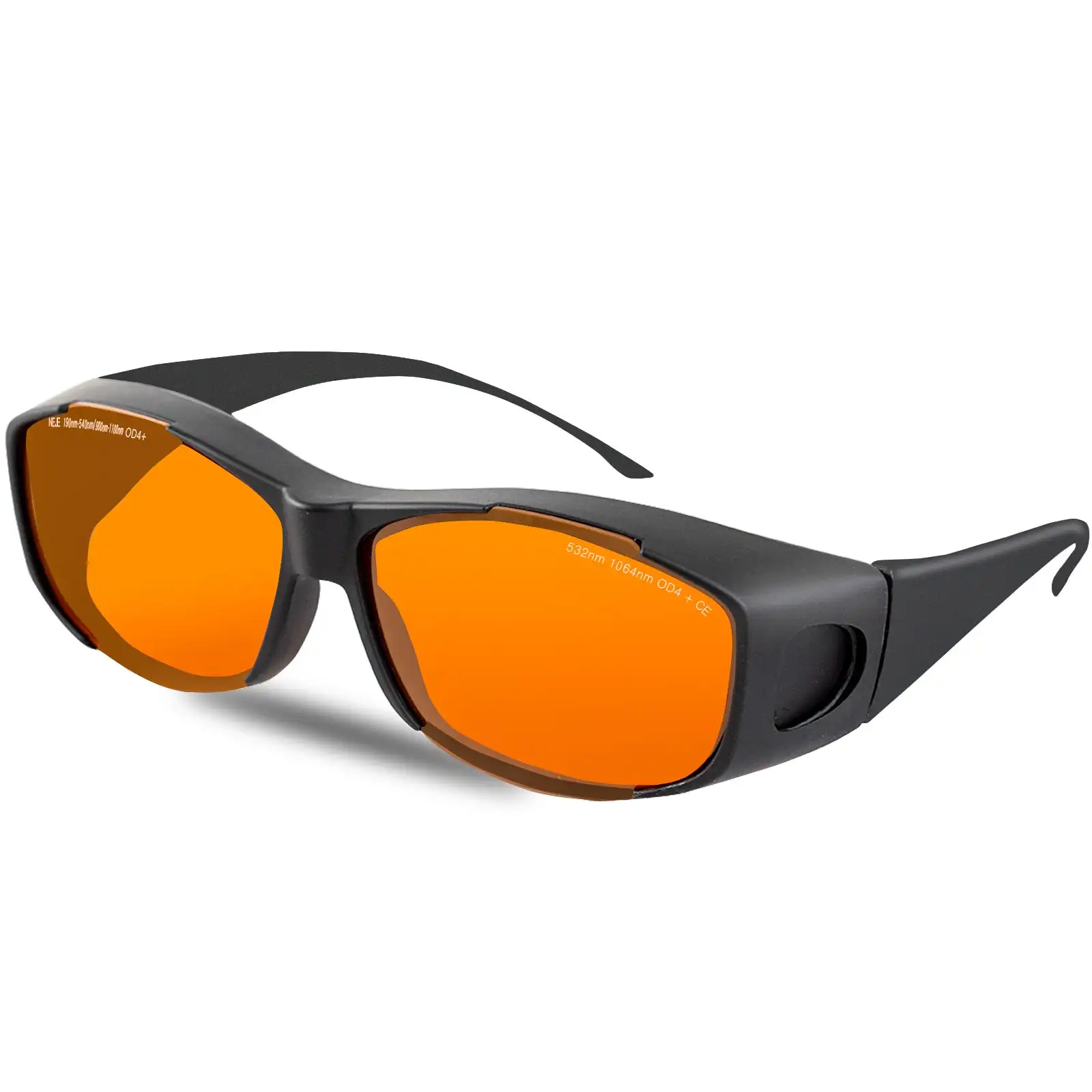 NEJE OD 4+ 190NM-540NM/900NM-1100NM WAVELENGTH UV/PURPLE AND BLUE LASER SAFETY GLASSES (ORANGE)