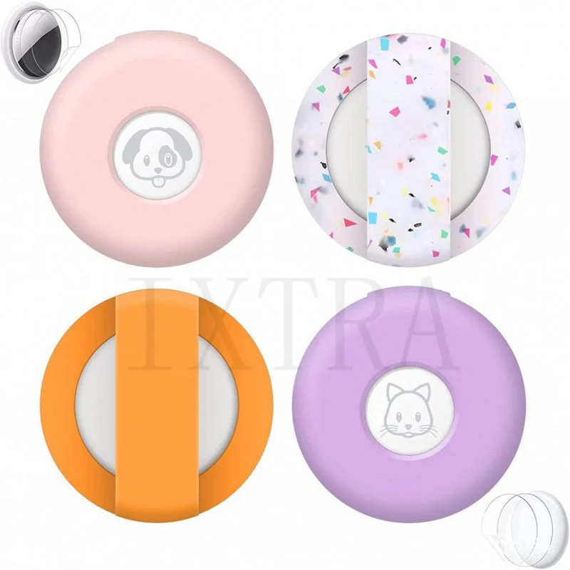 Suporte para coleira de cachorro Airtag, capa de coleira de gato de silicone para Apple Airtags, suporte de coleira anti-perda para etiqueta de ar