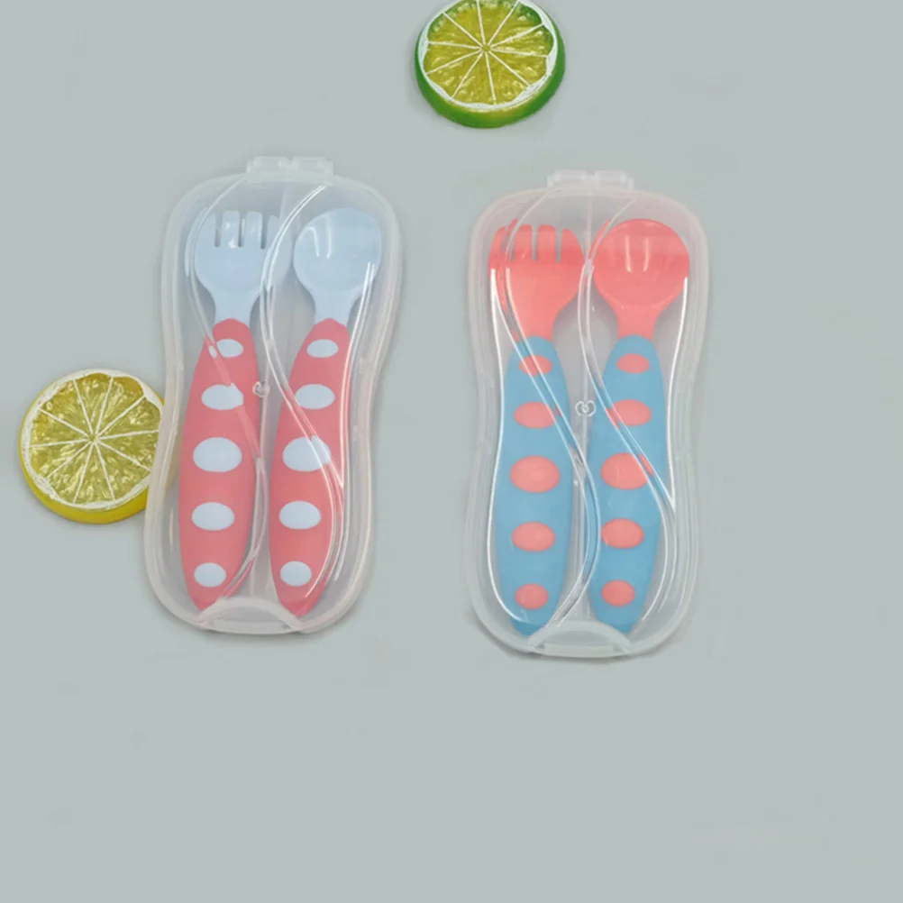 

5pcs Baby Tableware Storage Containers Portable Infant Cutlery Cases Double Grid Design For Spoons Forks Pacifier Clips Pp