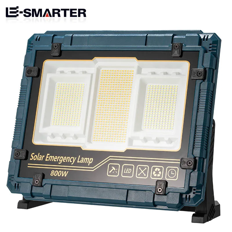 Rechargeable LED Solar Spotlight 10000LM Super Bright LED Work Light Outdoor 800watt Portable Camping Tent Projector Floodlight