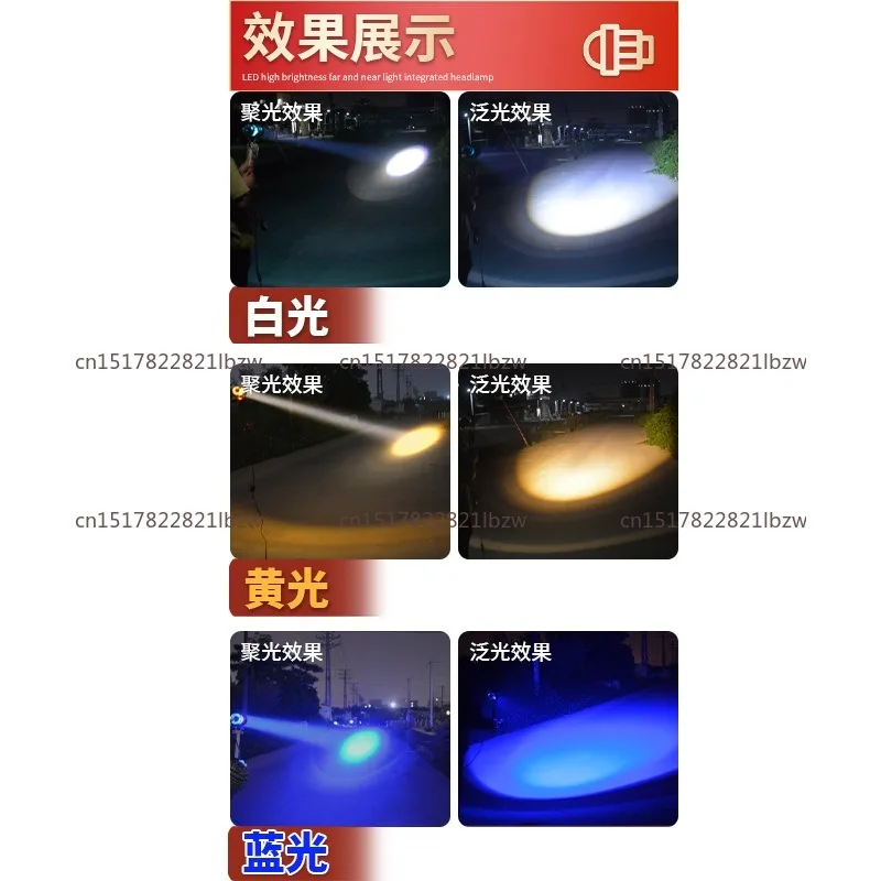 A64T-LED Zoom Telescopic Searchlight High Lumen Long Range Outdoor Spotlight Black Portable Night Fishing Sea Mining Lamp view 6